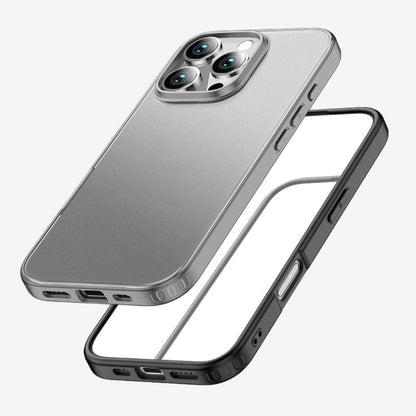 For iPhone 16 Pro Armor Clear TPU Hard PC Phone Case(Grey) - iPhone 16 Pro Cases by PMC Jewellery | Online Shopping South Africa | PMC Jewellery | Buy Now Pay Later Mobicred