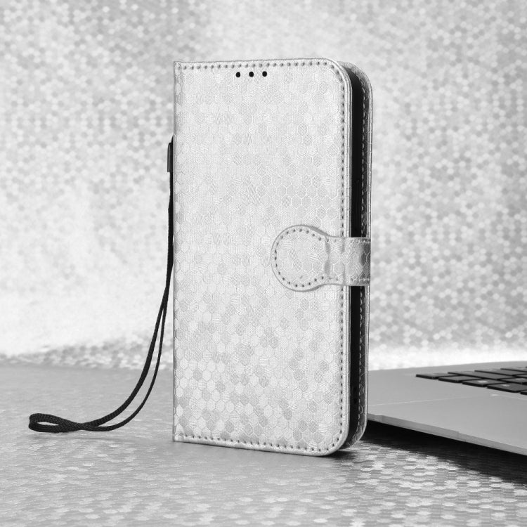 For Blackview Oscal Modern 8 / Color 8 Honeycomb Dot Texture Leather Phone Case(Silver) - More Brand by PMC Jewellery | Online Shopping South Africa | PMC Jewellery | Buy Now Pay Later Mobicred