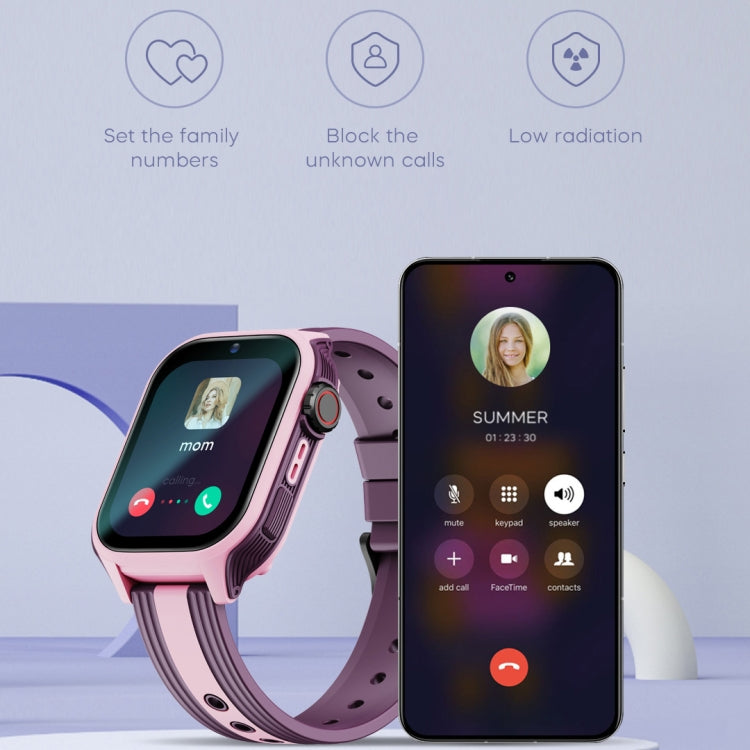 LEMFO K36 1.83 inch IPX7 Children Sport Smart Watch, Support Video Call / Message Notification / GPS / WiFi(Purple) - Smart Watches by LEMFO | Online Shopping South Africa | PMC Jewellery | Buy Now Pay Later Mobicred