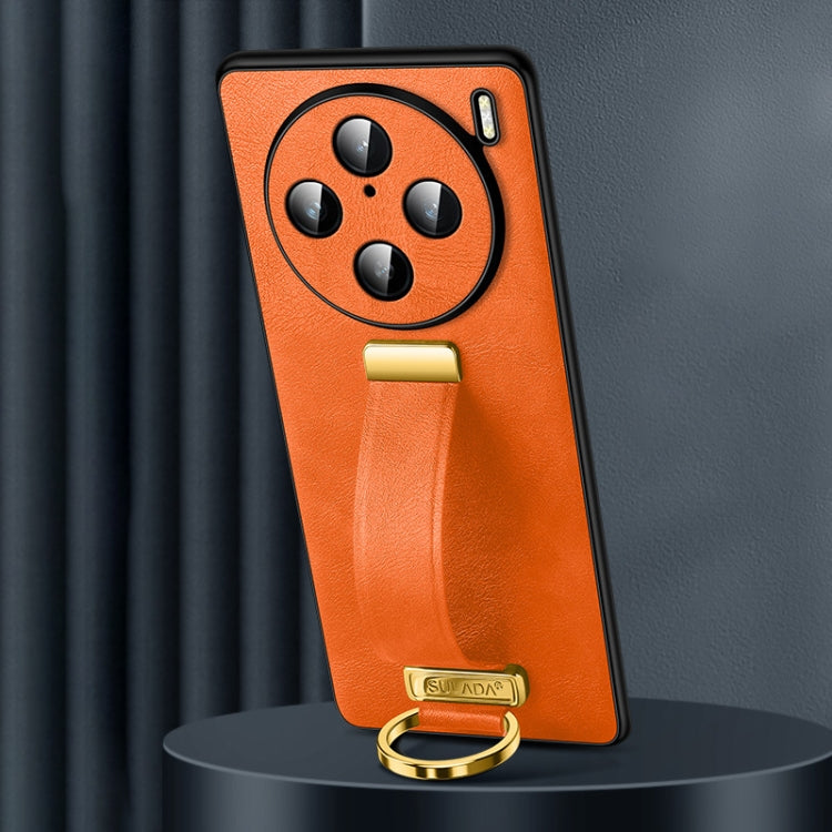 For vivo X100s Pro / X100 Pro SULADA PC + Leather Texture Skin Feel Shockproof Phone Case(Orange) - X100 Pro Cases by SULADA | Online Shopping South Africa | PMC Jewellery | Buy Now Pay Later Mobicred