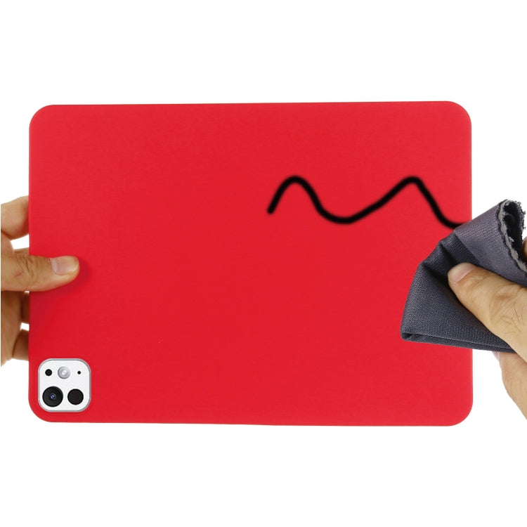 For iPad Pro 13 2024 Pure Color Liquid Silicone Shockproof Tablet Case(Red) - iPad Pro 13 2024 Cases by PMC Jewellery | Online Shopping South Africa | PMC Jewellery | Buy Now Pay Later Mobicred