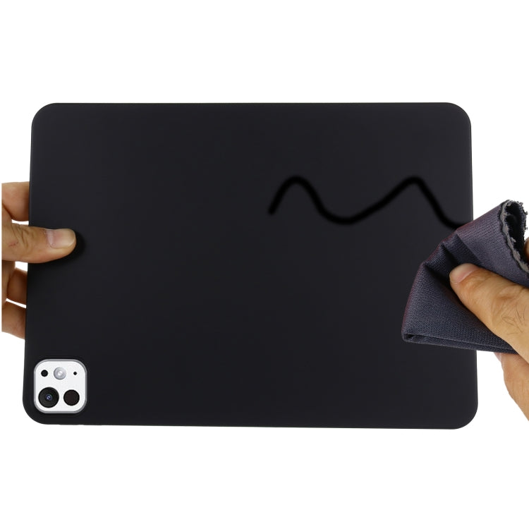 For iPad Pro 11 2024 Pure Color Liquid Silicone Shockproof Tablet Case(Black) - iPad Pro 11 2024 Cases by PMC Jewellery | Online Shopping South Africa | PMC Jewellery | Buy Now Pay Later Mobicred