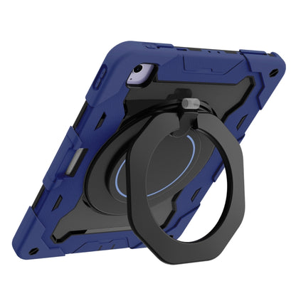 For iPad Air 13 2024 Armor Portable Rotating Ring Holder Silicone Tablet Case with Pen Slot(Navy Blue) - iPad Air 13 2024 Cases by PMC Jewellery | Online Shopping South Africa | PMC Jewellery | Buy Now Pay Later Mobicred