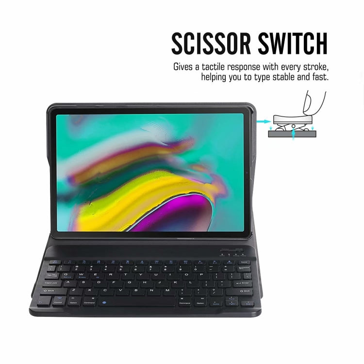 ST500 For Samsung Galaxy Tab A7 T500/T505 10.4 inch 2020 Ultra-thin Detachable Bluetooth Keyboard Leather Tablet Case with Stand & Sleep Function & Backlight(Black) - Samsung Keyboard by PMC Jewellery | Online Shopping South Africa | PMC Jewellery