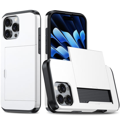 For iPhone 16 Pro Shockproof Armor Phone Case with Card Slot(White) - iPhone 16 Pro Cases by PMC Jewellery | Online Shopping South Africa | PMC Jewellery | Buy Now Pay Later Mobicred