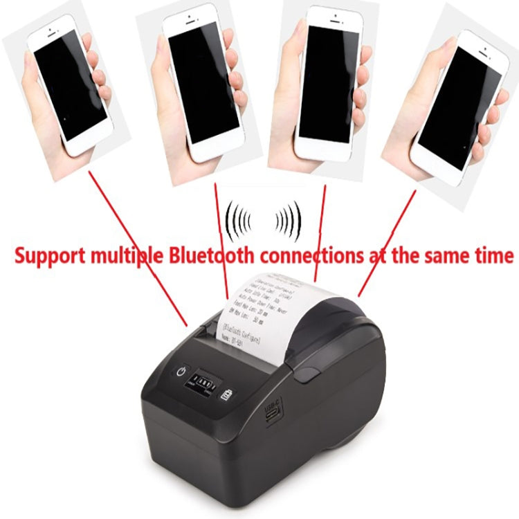 BT-581 58mm USB-C/Type-C + Bluetooth Portable Thermal Printer(EU Plug) - Printer by PMC Jewellery | Online Shopping South Africa | PMC Jewellery | Buy Now Pay Later Mobicred