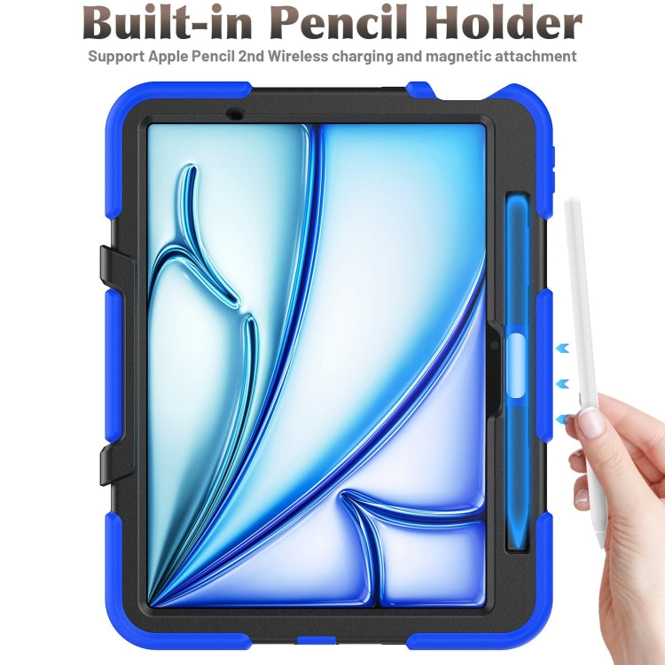 For iPad Air 11 2024 Colorful Silicone Heavy Duty Hybrid PC Tablet Case(Dark Blue) - iPad Air 11 2024 Cases by PMC Jewellery | Online Shopping South Africa | PMC Jewellery | Buy Now Pay Later Mobicred