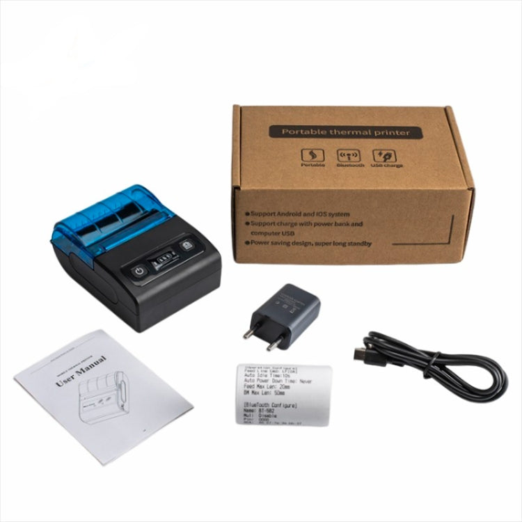 BT-582 58mm Type-C + Bluetooth Portable Thermal Printer(US Plug) - Printer by PMC Jewellery | Online Shopping South Africa | PMC Jewellery | Buy Now Pay Later Mobicred