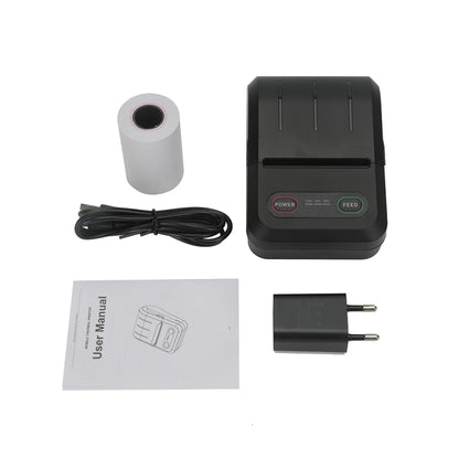 BT-583 58mm USB-C/Type-C + Bluetooth Portable Thermal Printer, Specification:EU Plug(Black) - Printer by PMC Jewellery | Online Shopping South Africa | PMC Jewellery | Buy Now Pay Later Mobicred