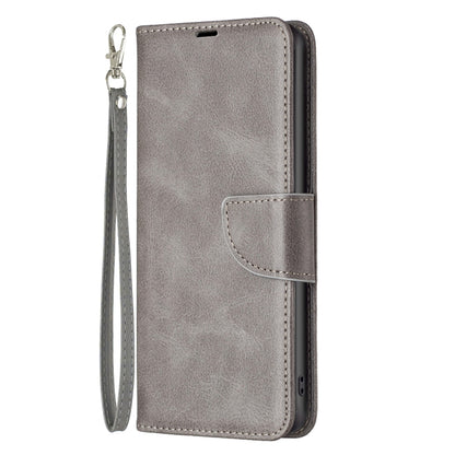 For Samsung Galaxy S25 5G Lambskin Texture Pure Color Flip Leather Phone Case(Grey) - Galaxy S25 5G Cases by PMC Jewellery | Online Shopping South Africa | PMC Jewellery | Buy Now Pay Later Mobicred