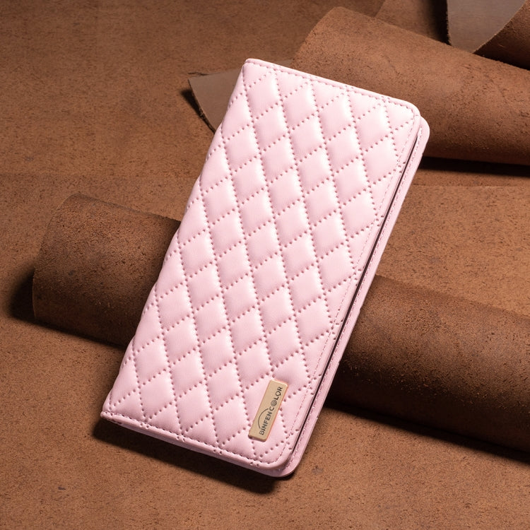 For Samsung Galaxy S25 Ultra 5G Diamond Lattice Magnetic Leather Flip Phone Case(Pink) - Galaxy S25 Ultra 5G Cases by PMC Jewellery | Online Shopping South Africa | PMC Jewellery | Buy Now Pay Later Mobicred