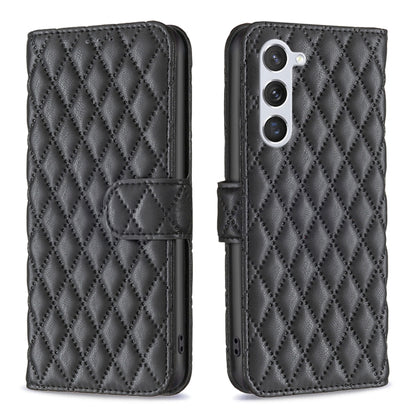 For Samsung Galaxy S25 5G Diamond Lattice Wallet Flip Leather Phone Case(Black) - Galaxy S25 5G Cases by PMC Jewellery | Online Shopping South Africa | PMC Jewellery | Buy Now Pay Later Mobicred