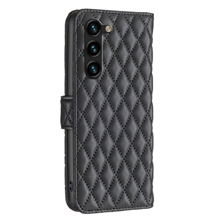 For Samsung Galaxy S25+ 5G Diamond Lattice Wallet Flip Leather Phone Case(Black) - Galaxy S25+ 5G Cases by PMC Jewellery | Online Shopping South Africa | PMC Jewellery | Buy Now Pay Later Mobicred