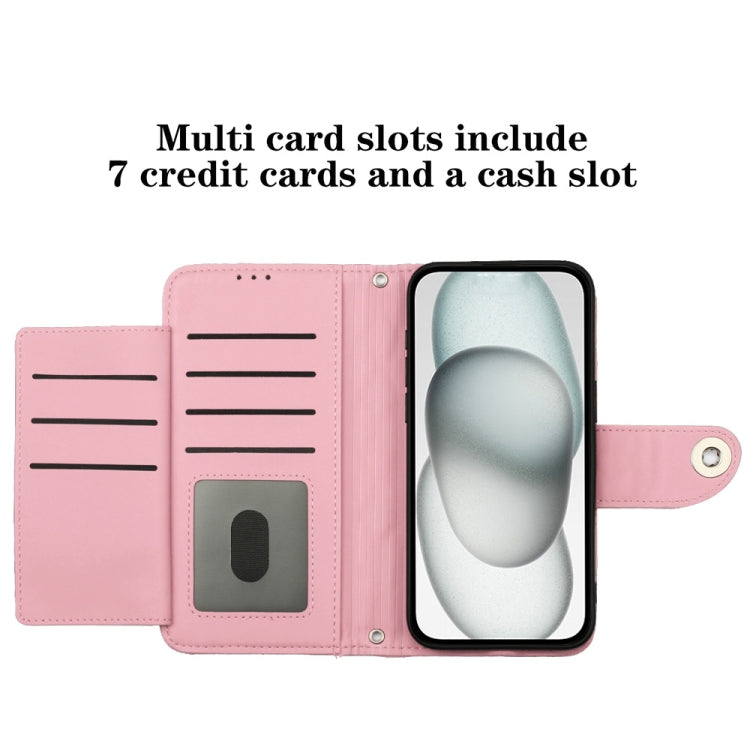 For Tecno Spark GO 2024 / Spark 20C Rhombic Texture Flip Leather Phone Case with Lanyard(Pink) - Tecno Cases by PMC Jewellery | Online Shopping South Africa | PMC Jewellery | Buy Now Pay Later Mobicred