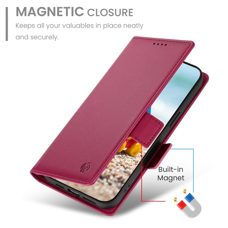 For Google Pixel 9 Pro Side Buckle Magnetic Frosted Leather Phone Case(Wine Red) - Google Cases by PMC Jewellery | Online Shopping South Africa | PMC Jewellery | Buy Now Pay Later Mobicred