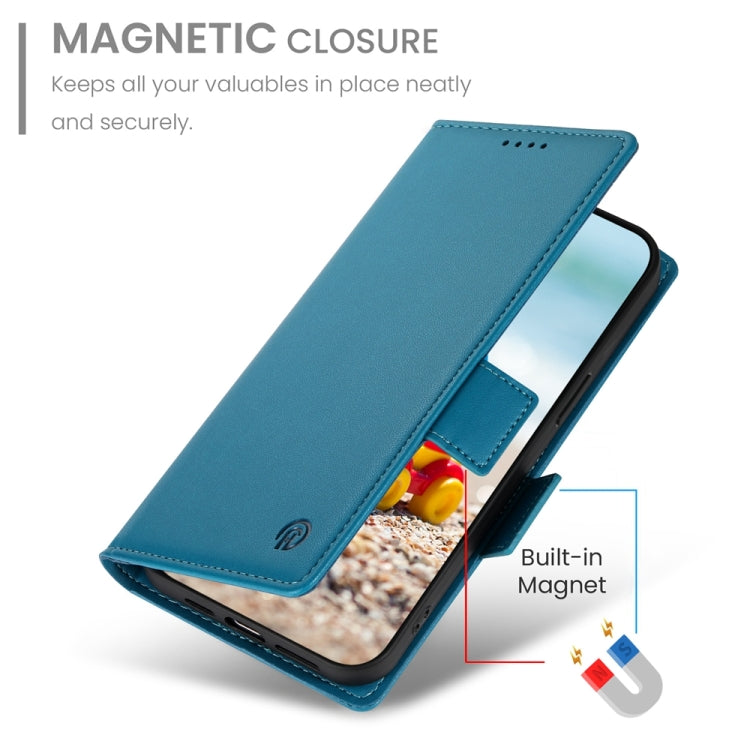 For Google Pixel 9 Pro Side Buckle Magnetic Frosted Leather Phone Case(Blue) - Google Cases by PMC Jewellery | Online Shopping South Africa | PMC Jewellery | Buy Now Pay Later Mobicred