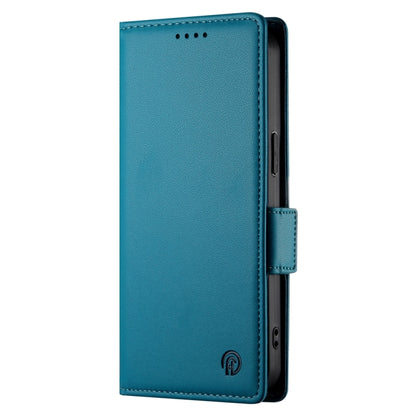 For Google Pixel 9 Side Buckle Magnetic Frosted Leather Phone Case(Blue) - Google Cases by PMC Jewellery | Online Shopping South Africa | PMC Jewellery | Buy Now Pay Later Mobicred