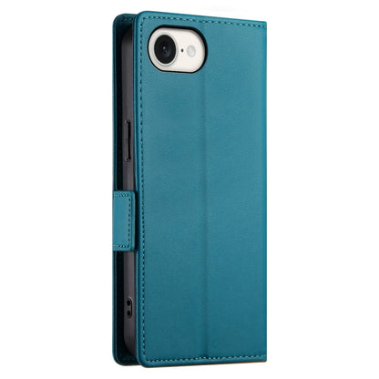 For iPhone SE 2024 Side Buckle Magnetic Frosted Leather Phone Case(Blue) - More iPhone Cases by PMC Jewellery | Online Shopping South Africa | PMC Jewellery | Buy Now Pay Later Mobicred