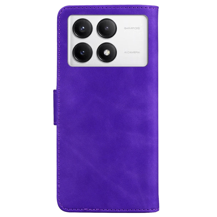 For Xiaomi Redmi K70 / K70 Pro Skin Feel Pure Color Flip Leather Phone Case(Purple) - K70 Cases by PMC Jewellery | Online Shopping South Africa | PMC Jewellery | Buy Now Pay Later Mobicred