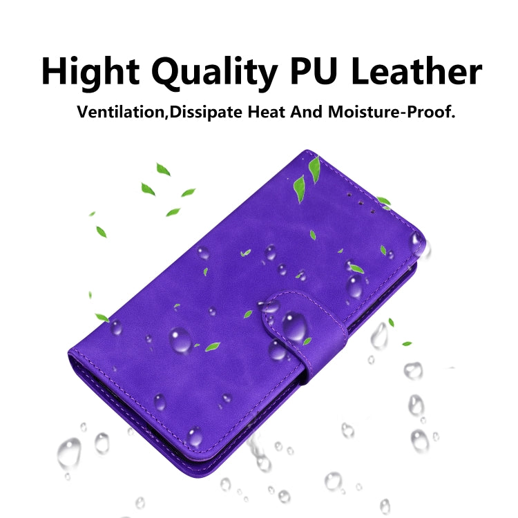 For Xiaomi Redmi K70 / K70 Pro Skin Feel Pure Color Flip Leather Phone Case(Purple) - K70 Cases by PMC Jewellery | Online Shopping South Africa | PMC Jewellery | Buy Now Pay Later Mobicred