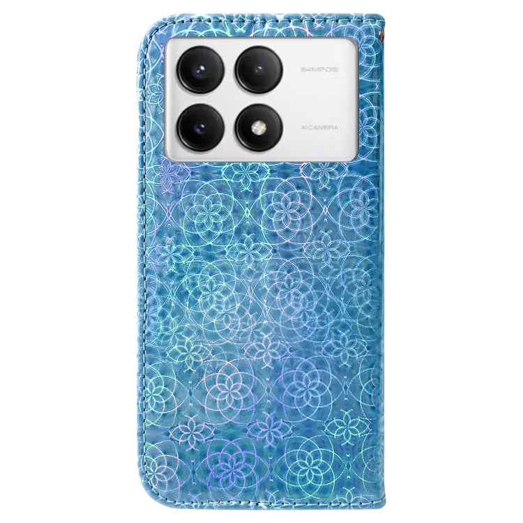 For Xiaomi Redmi K70 / K70 Pro Colorful Magnetic Buckle Leather Phone Case(Blue) - K70 Cases by PMC Jewellery | Online Shopping South Africa | PMC Jewellery | Buy Now Pay Later Mobicred