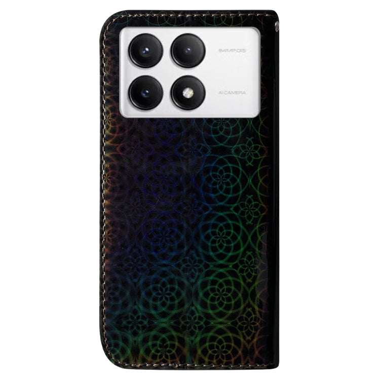 For Xiaomi Redmi K70 / K70 Pro Colorful Magnetic Buckle Leather Phone Case(Black) - K70 Cases by PMC Jewellery | Online Shopping South Africa | PMC Jewellery | Buy Now Pay Later Mobicred