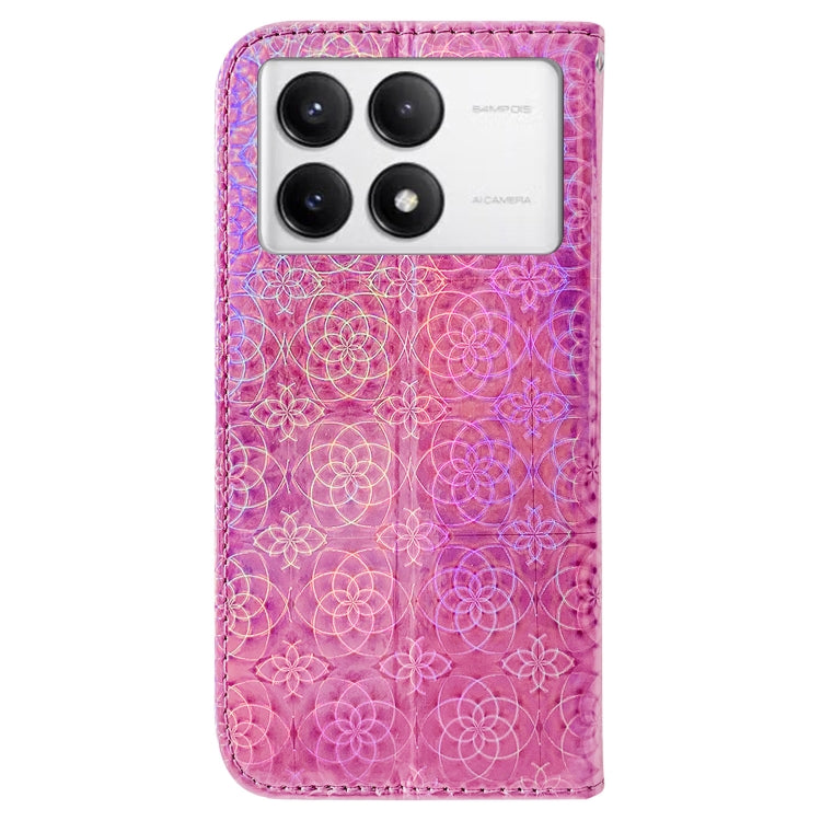 For Xiaomi Redmi K70 / K70 Pro Colorful Magnetic Buckle Leather Phone Case(Pink) - K70 Cases by PMC Jewellery | Online Shopping South Africa | PMC Jewellery | Buy Now Pay Later Mobicred