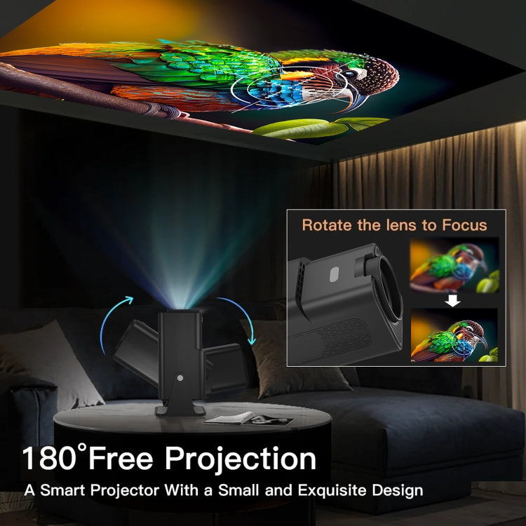 Y6S 4K Android 12.0 Portable Home HD Mini WiFi Projector(UK Plug) - Mini Projector by PMC Jewellery | Online Shopping South Africa | PMC Jewellery | Buy Now Pay Later Mobicred