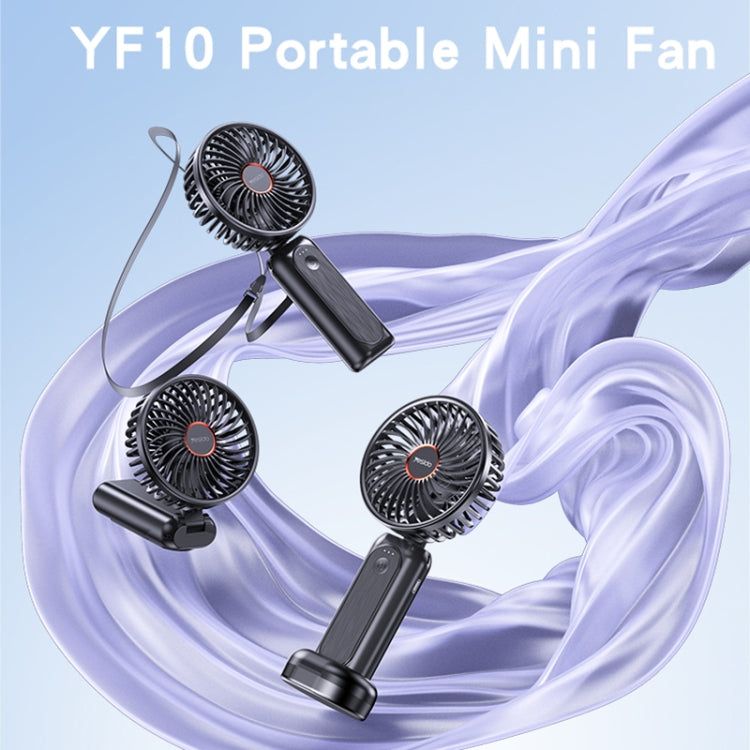 Yesido YF10 Foldable Silent Handheld USB Charging Fan(Black) - Electric Fans by Yesido | Online Shopping South Africa | PMC Jewellery | Buy Now Pay Later Mobicred