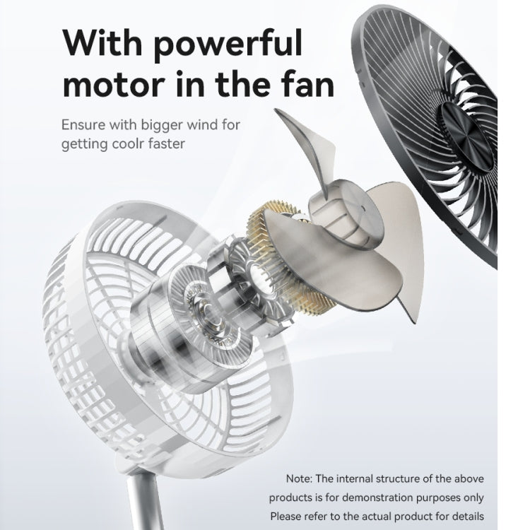 Yesido YF11 Foldable Telescopic Floor Fan(White) - Electric Fans by Yesido | Online Shopping South Africa | PMC Jewellery | Buy Now Pay Later Mobicred