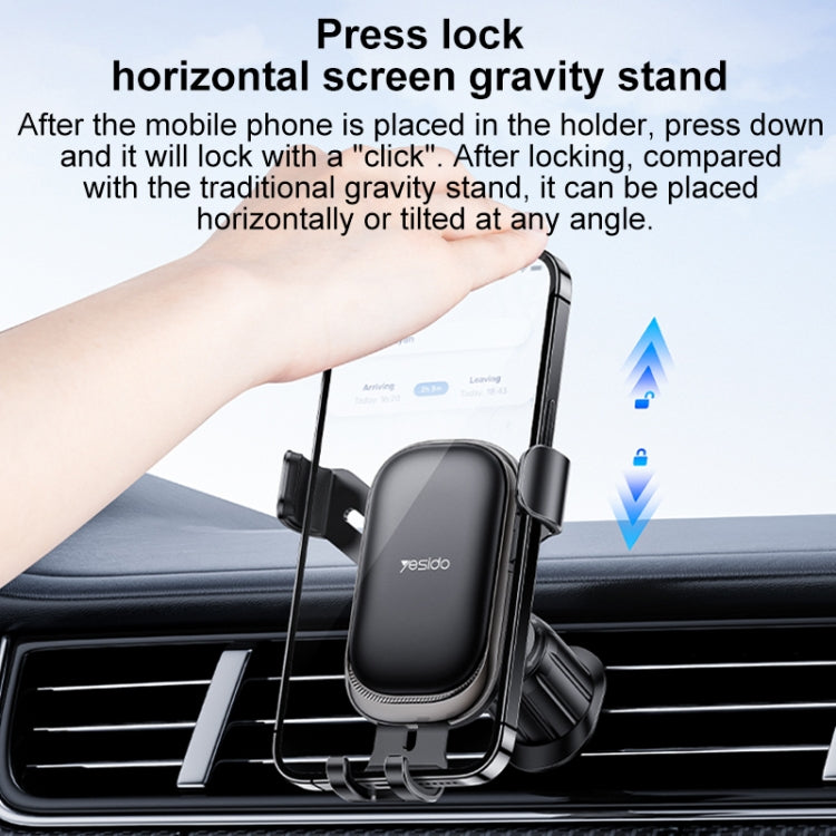 Yesido C247 Air Vent Gravity Car Holder(Black) - Car Holders by Yesido | Online Shopping South Africa | PMC Jewellery | Buy Now Pay Later Mobicred