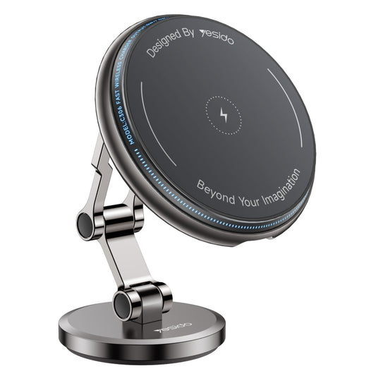 Yesido C306 15W Car Magnetic Wireless Charging Holder(Black) - Wireless Charger Holders by Yesido | Online Shopping South Africa | PMC Jewellery | Buy Now Pay Later Mobicred