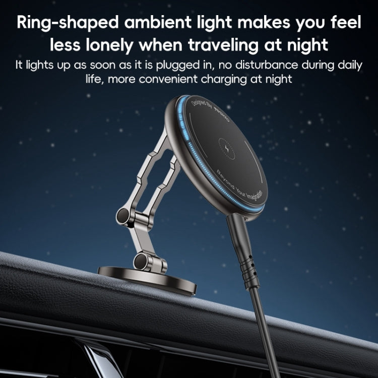 Yesido C306 15W Car Magnetic Wireless Charging Holder(Black) - Wireless Charger Holders by Yesido | Online Shopping South Africa | PMC Jewellery | Buy Now Pay Later Mobicred