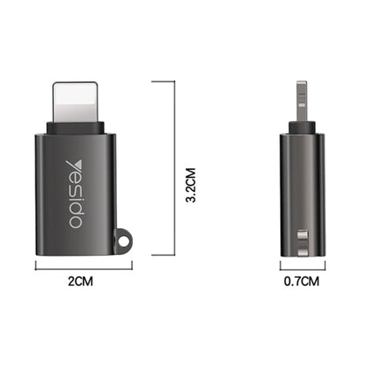 Yesido GS14 8 Pin to USB 3.0 OTG Adapter(Black) - Converter & Adapter by Yesido | Online Shopping South Africa | PMC Jewellery | Buy Now Pay Later Mobicred