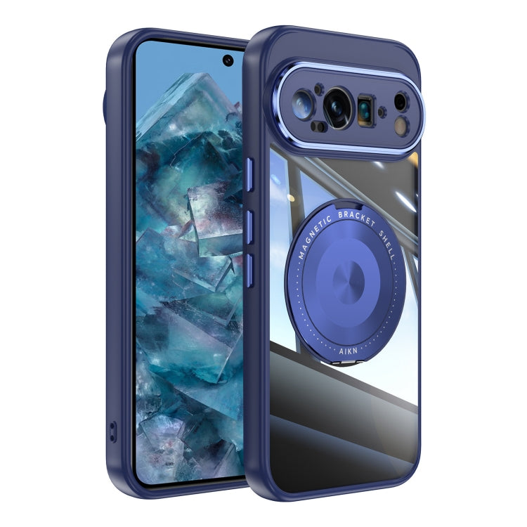 For Google Pixel 9 Pro XL 360 Holder Magsafe Acrylic Hybrid TPU Phone Case(Blue) - Google Cases by PMC Jewellery | Online Shopping South Africa | PMC Jewellery | Buy Now Pay Later Mobicred