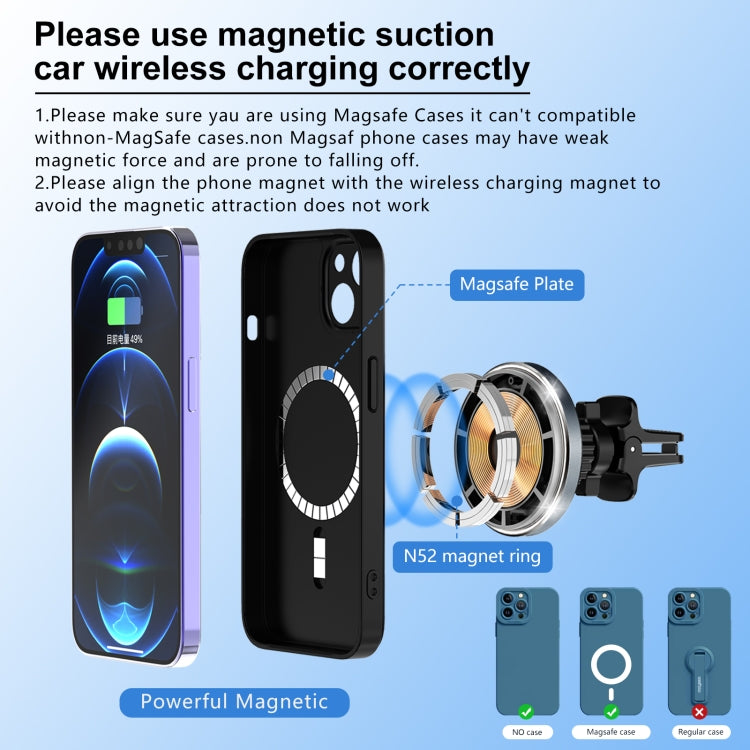 M68 15W Magnetic Wireless Charging Car Holder(Dark Grey) - Wireless Charger Holders by PMC Jewellery | Online Shopping South Africa | PMC Jewellery | Buy Now Pay Later Mobicred