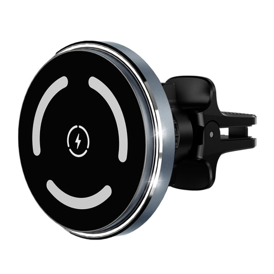 M68 15W Magnetic QI Standard Wireless Charging Car Holder(Dark Grey) - Wireless Charger Holders by PMC Jewellery | Online Shopping South Africa | PMC Jewellery | Buy Now Pay Later Mobicred