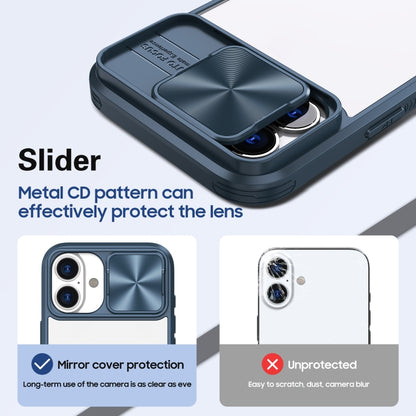 For iPhone 16 Pro Max Sliding Camshield Acrylic Hybrid TPU Phone Case(Navy Blue) - iPhone 16 Pro Max Cases by PMC Jewellery | Online Shopping South Africa | PMC Jewellery | Buy Now Pay Later Mobicred