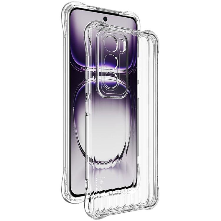 For OPPO Reno12 Global IMAK Corrugated Texture Airbag TPU Phone Case(Transparent) - Reno12 Cases by imak | Online Shopping South Africa | PMC Jewellery | Buy Now Pay Later Mobicred