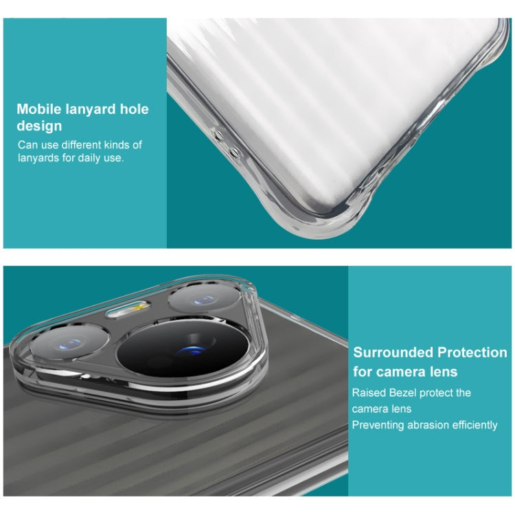 For OPPO Reno12 Global IMAK Corrugated Texture Airbag TPU Phone Case(Transparent) - Reno12 Cases by imak | Online Shopping South Africa | PMC Jewellery | Buy Now Pay Later Mobicred