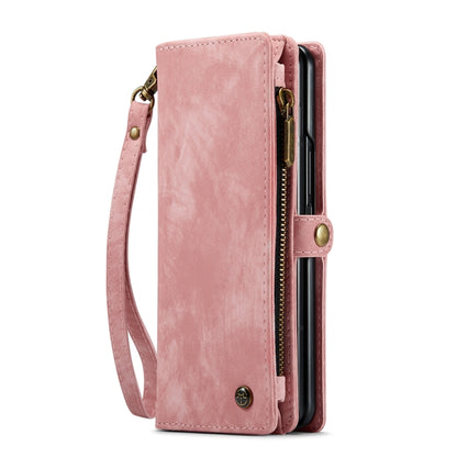 For Samsung Galaxy Z Fold6 5G CaseMe 008 Multifunctional Zipper Wallet Leather Phone Case with Lanyard(Pink) - Galaxy Z Fold6 5G Cases by CaseMe | Online Shopping South Africa | PMC Jewellery | Buy Now Pay Later Mobicred