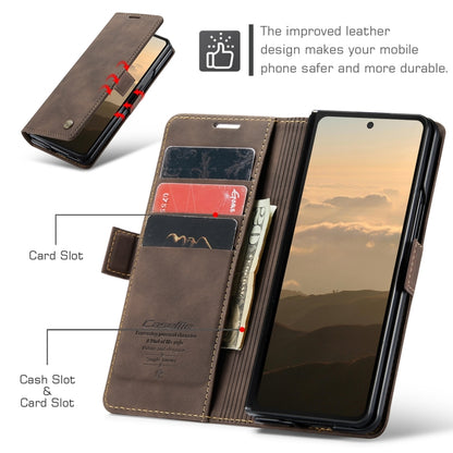 For Samsung Galaxy Z Fold6 5G CaseMe 013 Multifunctional Horizontal Flip Leather Phone Case(Coffee) - Galaxy Z Fold6 5G Cases by CaseMe | Online Shopping South Africa | PMC Jewellery | Buy Now Pay Later Mobicred