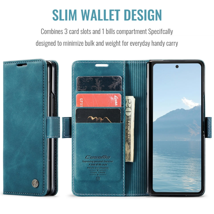 For Samsung Galaxy Z Fold6 5G CaseMe 013 Multifunctional Horizontal Flip Leather Phone Case(Blue) - Galaxy Z Fold6 5G Cases by CaseMe | Online Shopping South Africa | PMC Jewellery | Buy Now Pay Later Mobicred