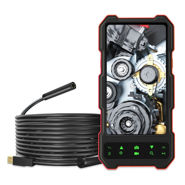 T21 4.5 inch IPS Color Screen 8mm Single Camera Split Hard Cable Industrial Endoscope, Length:1m(Black Red) -  by PMC Jewellery | Online Shopping South Africa | PMC Jewellery | Buy Now Pay Later Mobicred