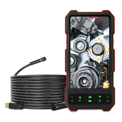 T21 4.5 inch IPS Color Screen 7.9mm Dual Camera Split Hard Cable Industrial Endoscope, Length:10m(Black Red) -  by PMC Jewellery | Online Shopping South Africa | PMC Jewellery | Buy Now Pay Later Mobicred