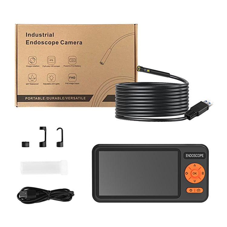 T29 5 inch IPS Screen 3.9mm Single Lens IP67 Waterproof Industrial Endoscope With Bracket, Length:5m -  by PMC Jewellery | Online Shopping South Africa | PMC Jewellery | Buy Now Pay Later Mobicred