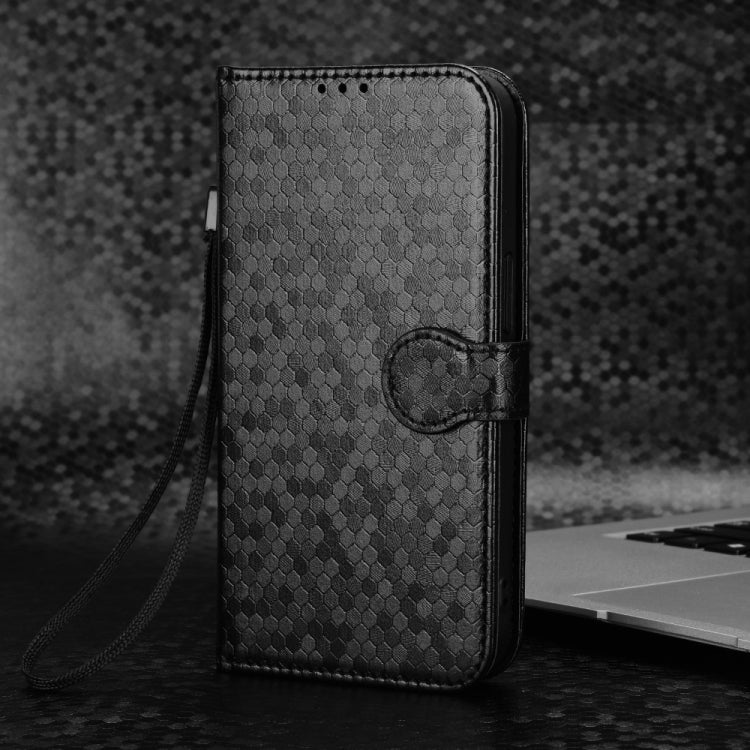 For Blackview Wave 6C Honeycomb Dot Texture Leather Phone Case(Black) - More Brand by PMC Jewellery | Online Shopping South Africa | PMC Jewellery | Buy Now Pay Later Mobicred