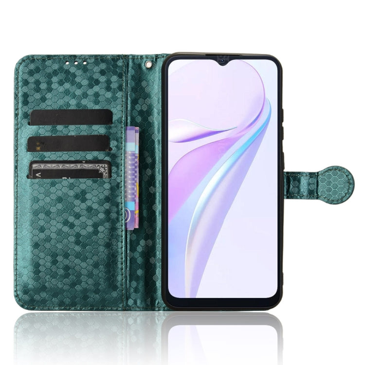 For Blackview Wave 6C Honeycomb Dot Texture Leather Phone Case(Green) - More Brand by PMC Jewellery | Online Shopping South Africa | PMC Jewellery | Buy Now Pay Later Mobicred