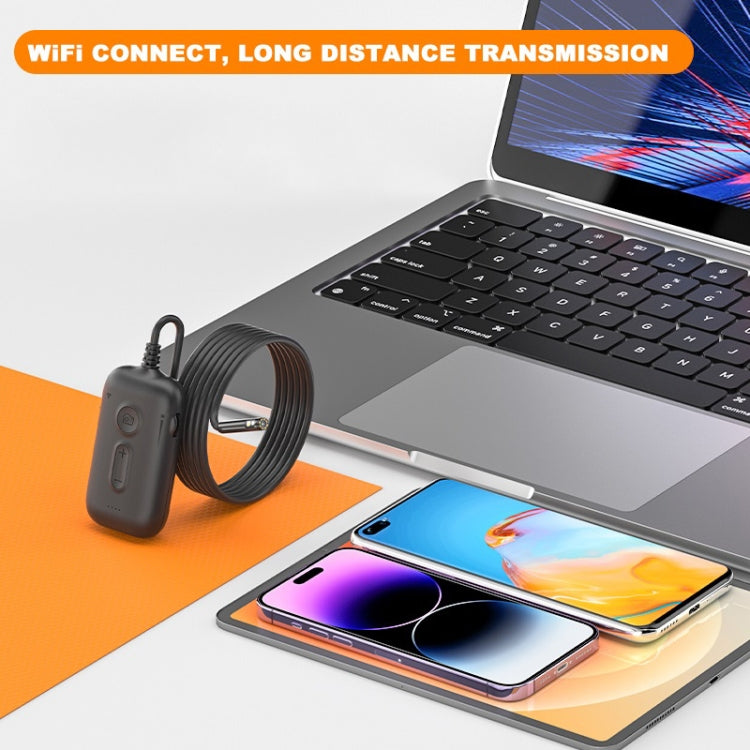 Y15 8mm Single Camera WiFi Connected Hard Cable HD Industrial Endoscope, Length:5m(Black) -  by PMC Jewellery | Online Shopping South Africa | PMC Jewellery | Buy Now Pay Later Mobicred