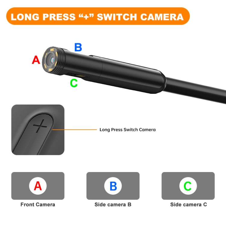 Y15 8mm Single Camera WiFi Connected Hard Cable HD Industrial Endoscope, Length:1m(Black) -  by PMC Jewellery | Online Shopping South Africa | PMC Jewellery | Buy Now Pay Later Mobicred